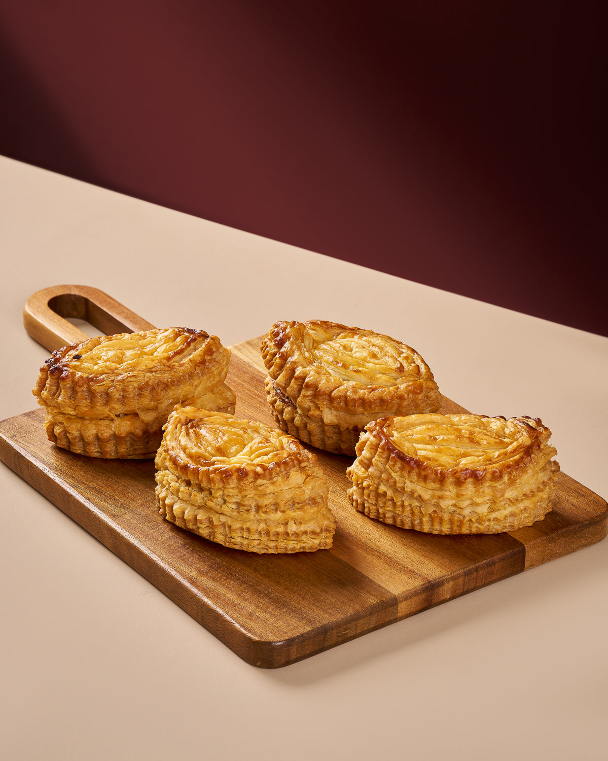 Eggless Puff Pastry: Tomato Mushroom