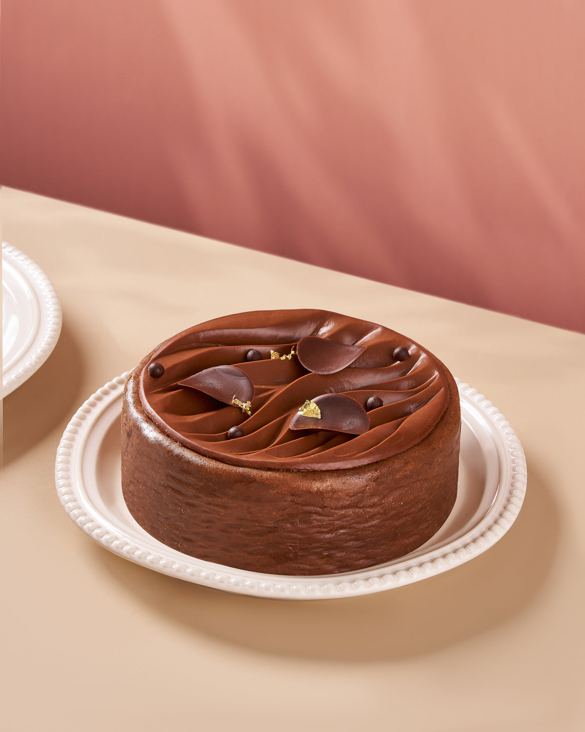 Eggless Belgian Chocolate Hazelnut Cheesecake