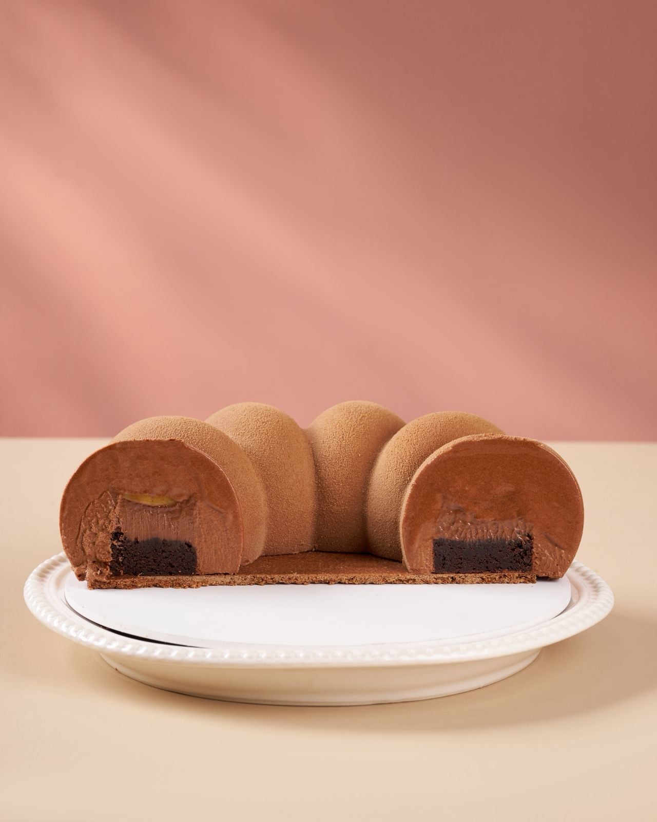 Eggless Chocolate Caramel Entremets