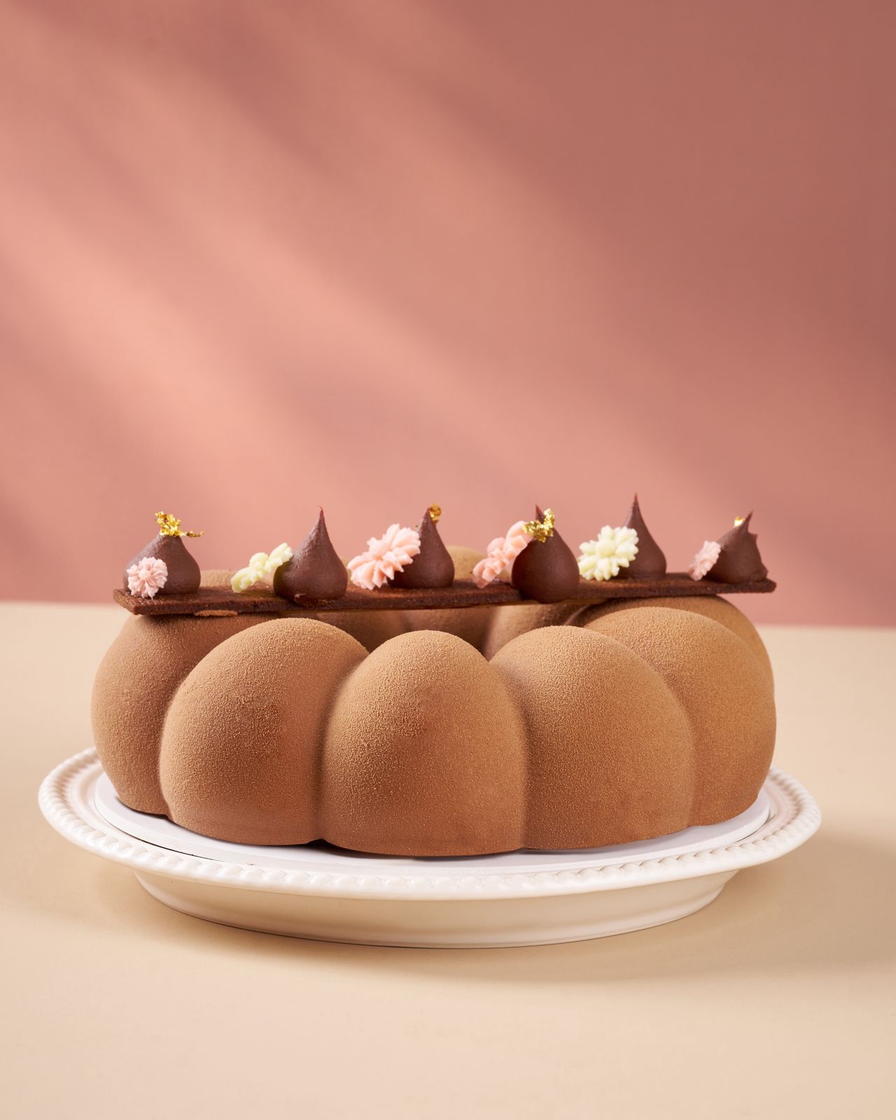 Eggless Chocolate Caramel Entremets