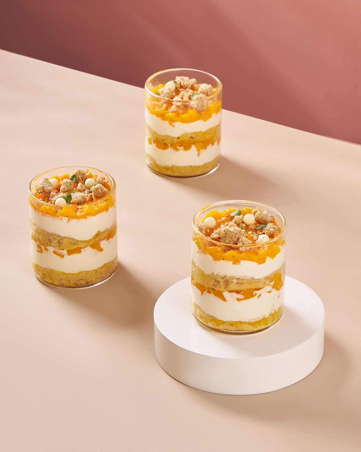 Eggless Mango Trifle Pudding