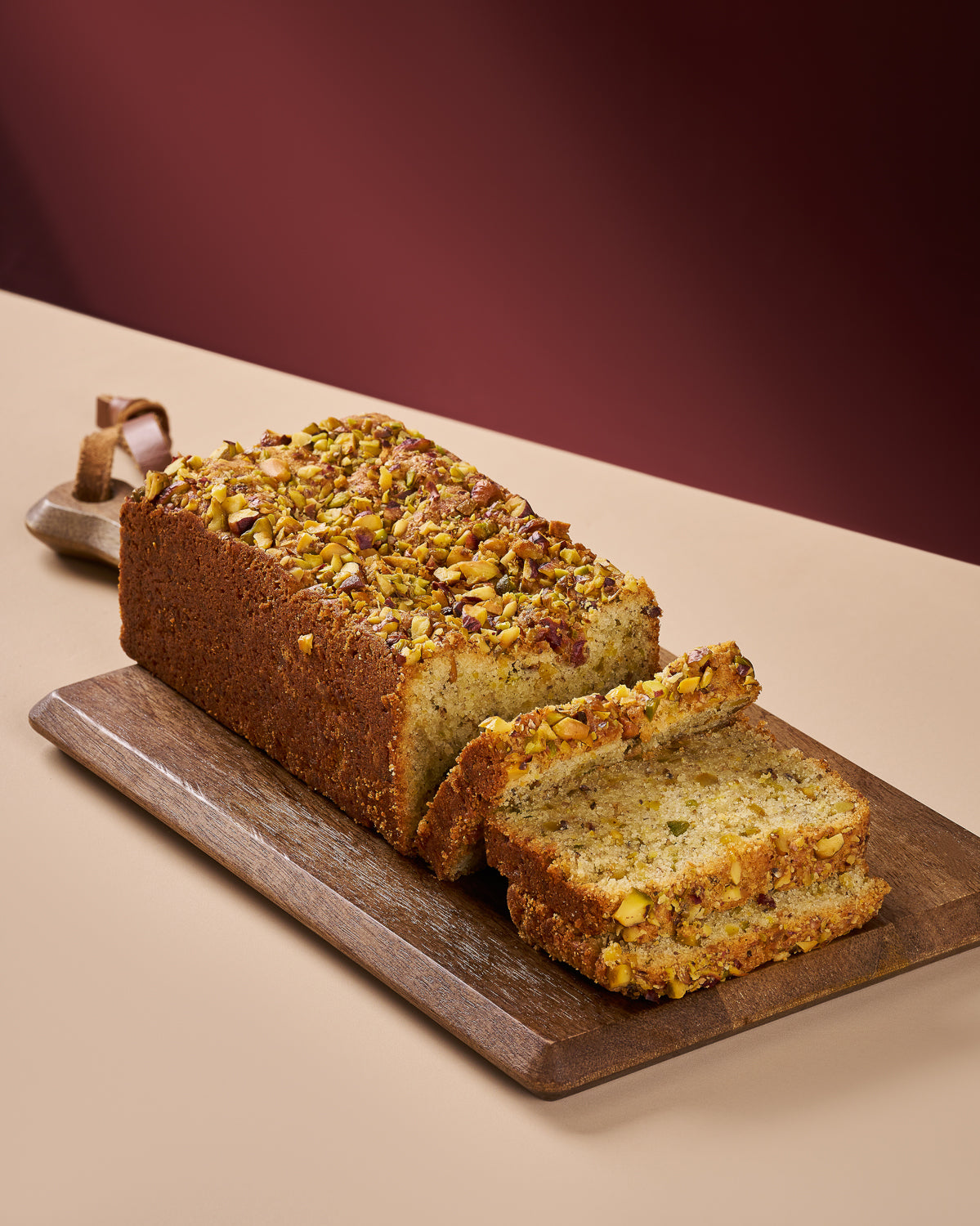 Eggless Lemon Pistachio Loaf