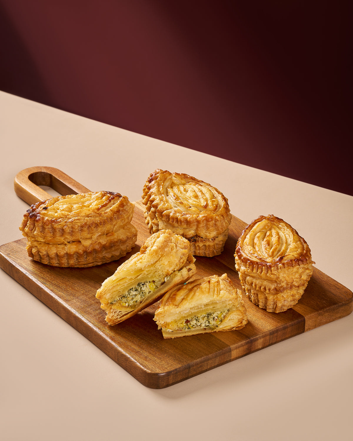 Eggless Puff Pastry: Spinach Corn Ricotta