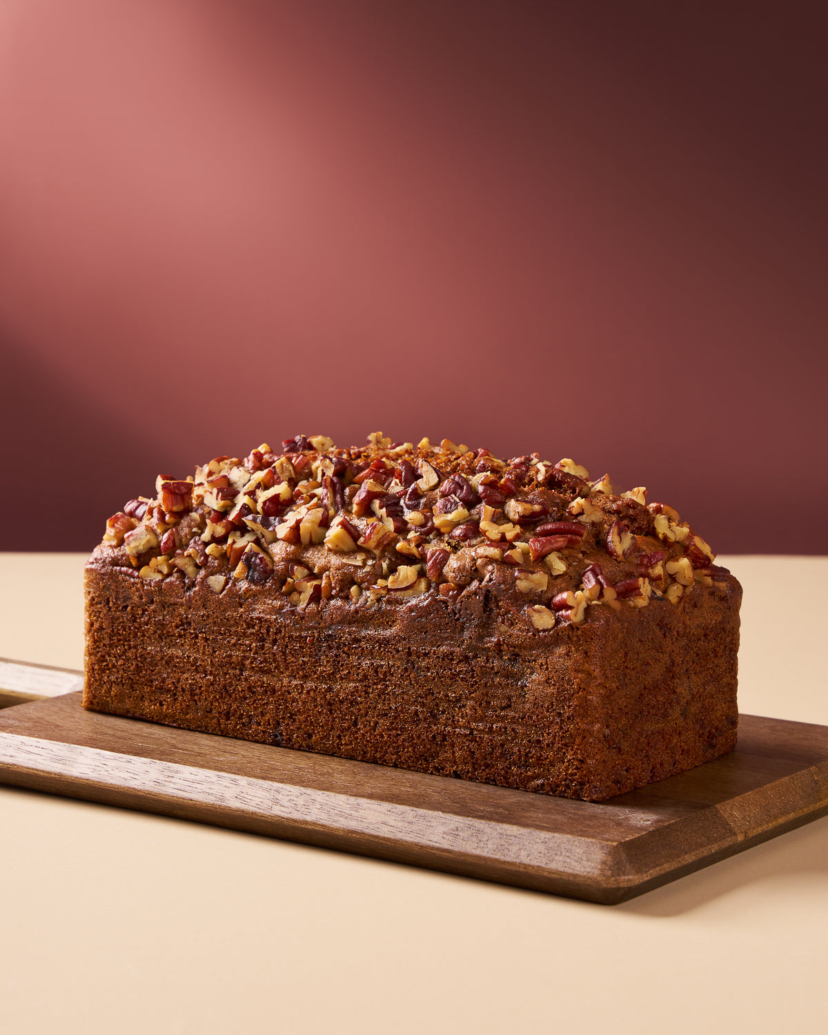 Eggless Banana Pecan Loaf