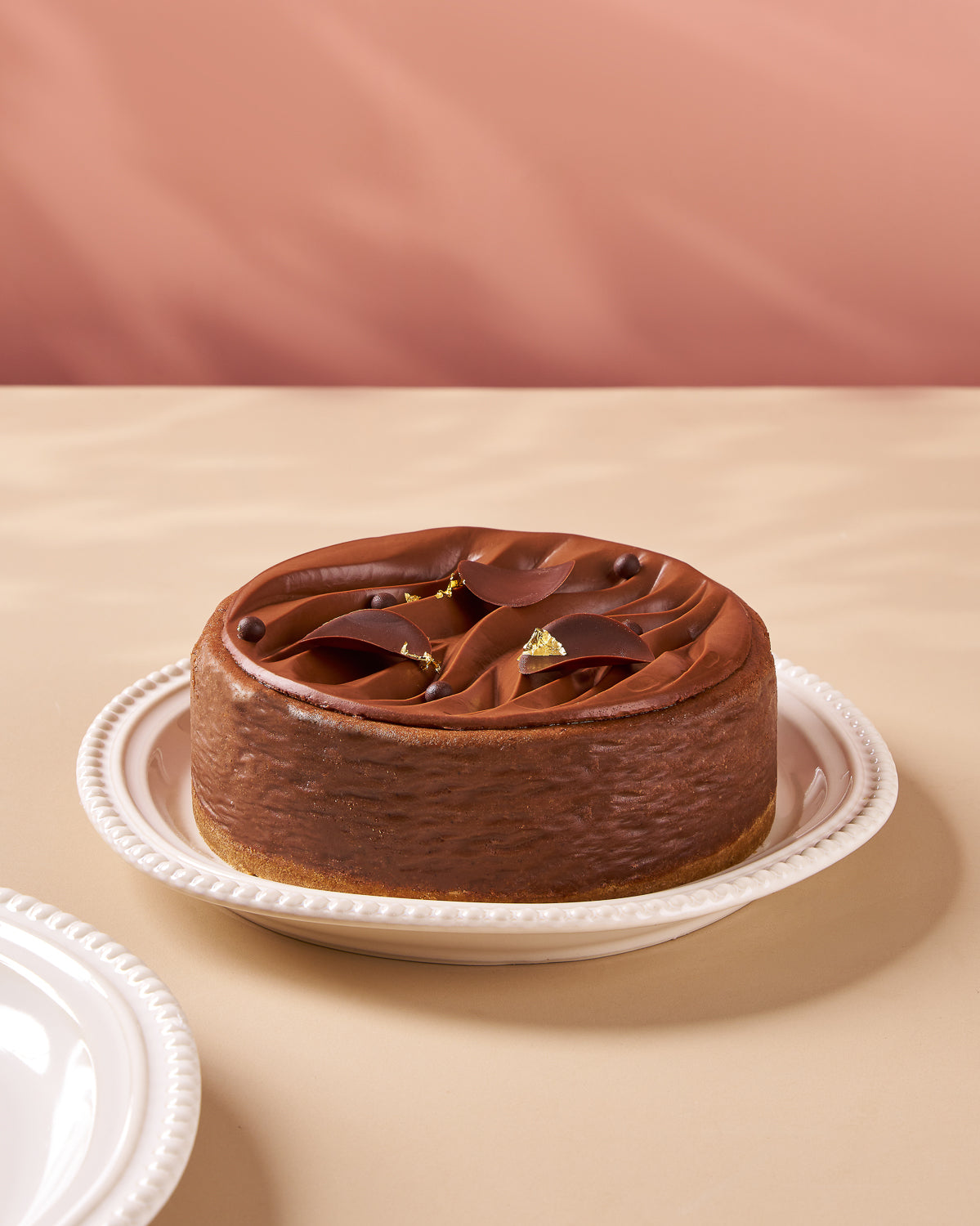 Eggless Belgian Chocolate Hazelnut Cheesecake