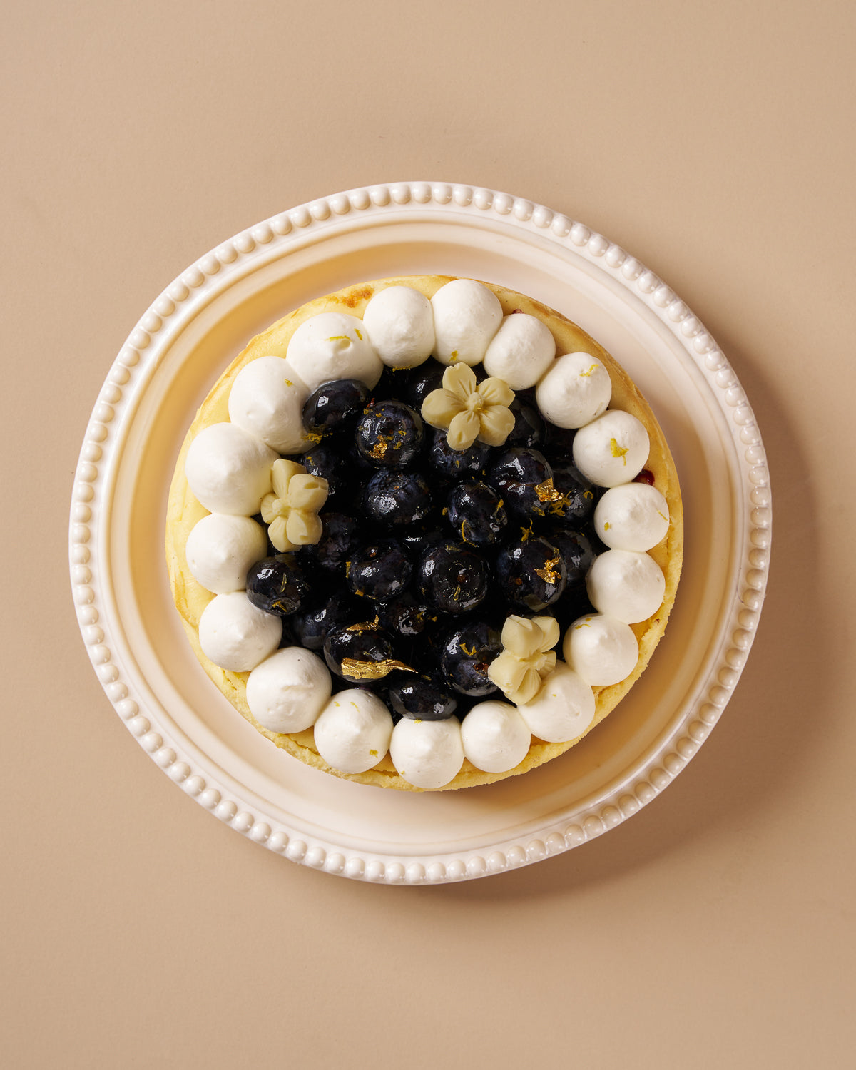 Eggless Blueberry New York Cheesecake