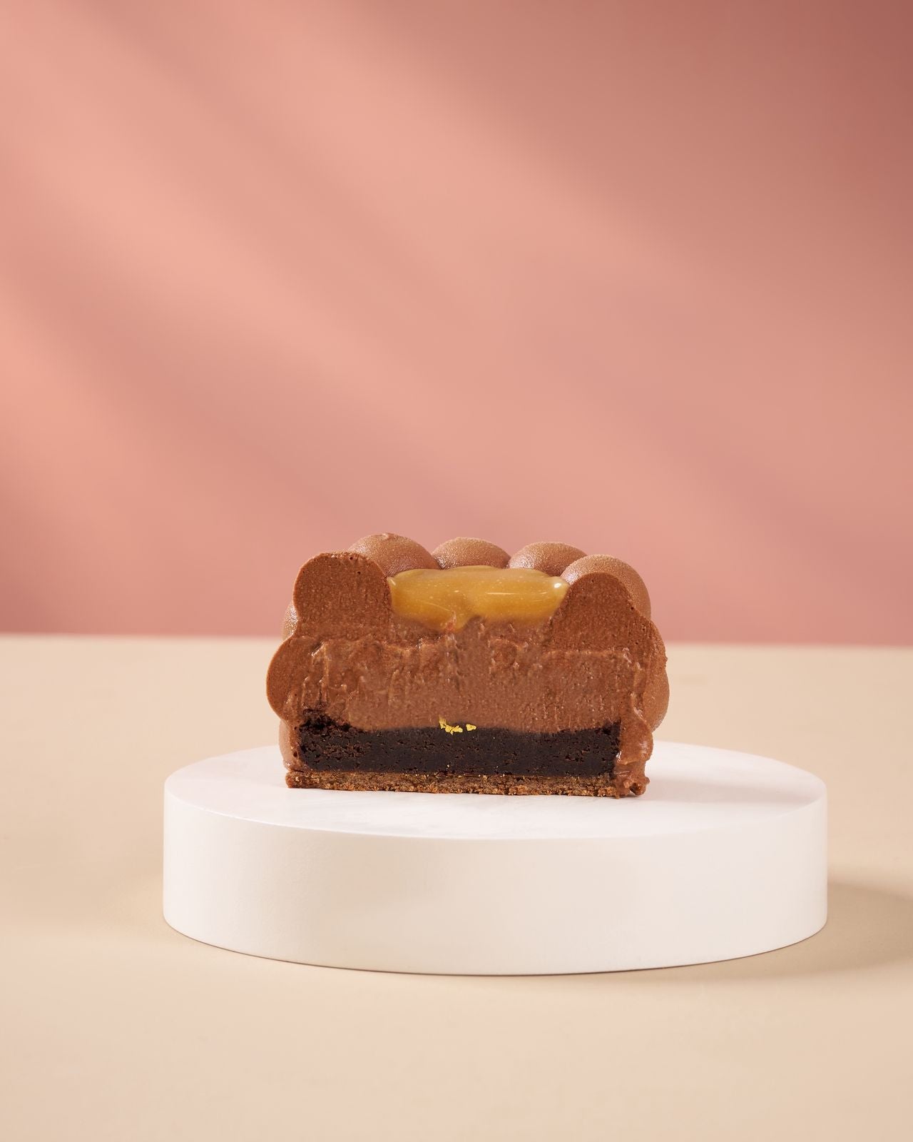 Eggless Chocolate Caramel Entremets